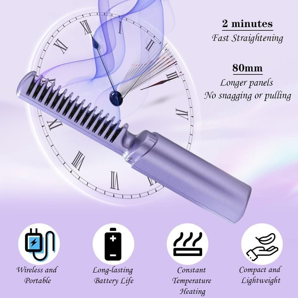 🔥 Meneflix Cordless Mini Hair Straightener – Style Anytime, Anywhere!