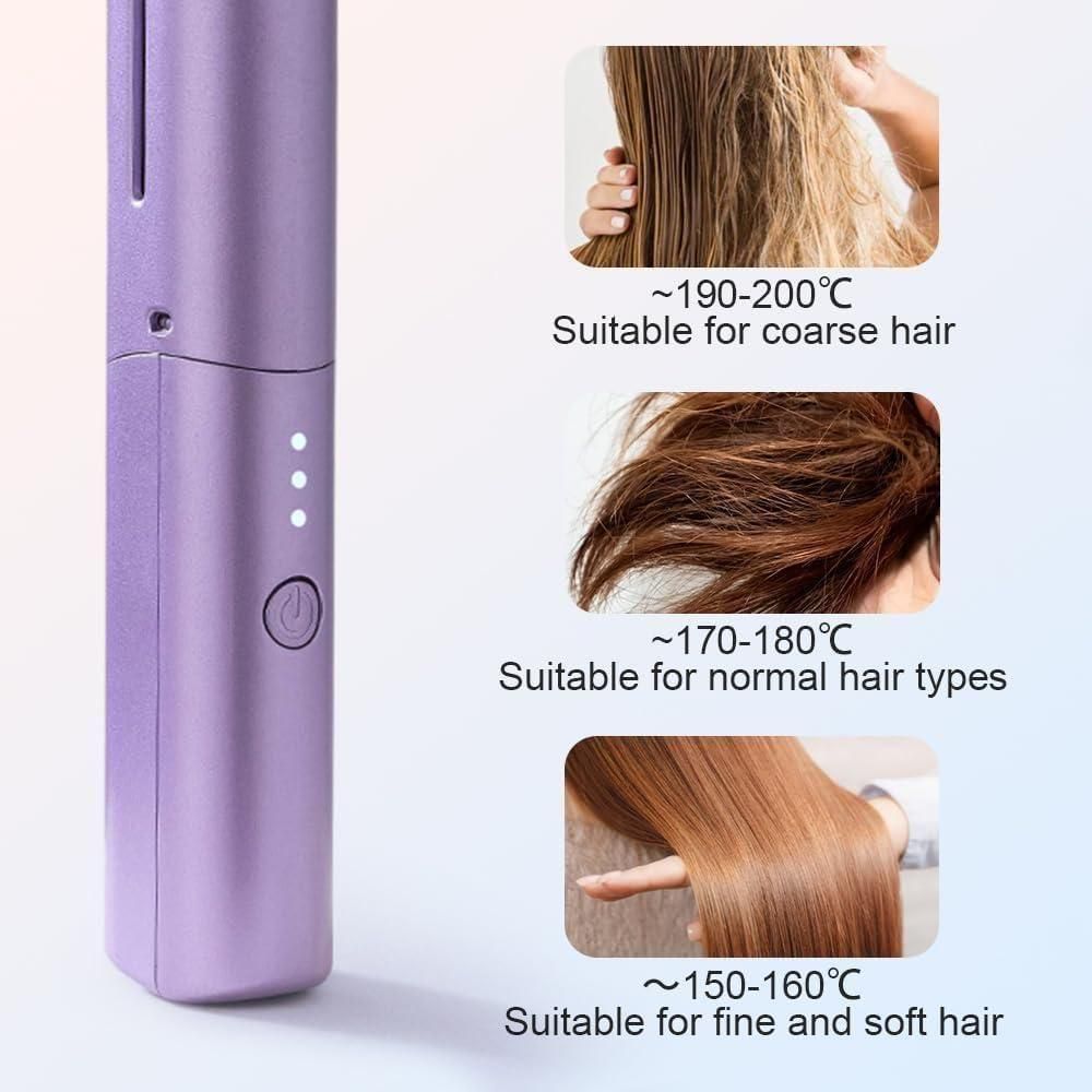 🔥 Meneflix Cordless Mini Hair Straightener – Style Anytime, Anywhere!