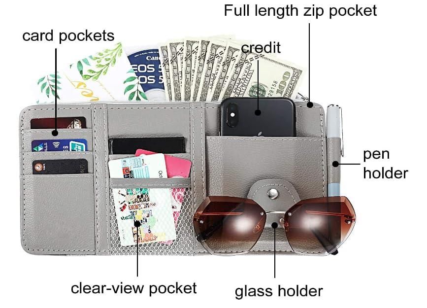 🚗Car Visor Storage Organizer – Declutter Your Drive in Style!